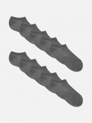 Boys' Primark 10-Pack Sneaker Socks Gray | 6789-IGRPF