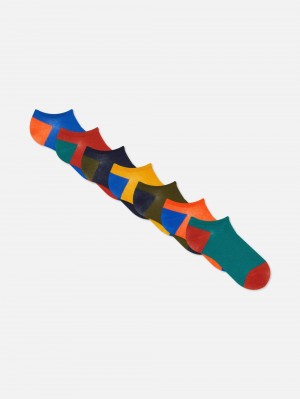 Boys' Primark 7-Pack Sneaker Socks Multi | 6045-USTWM