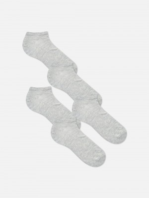 Men's Primark 5-Pack Core Sneaker Socks Gray | 2917-BIXGJ
