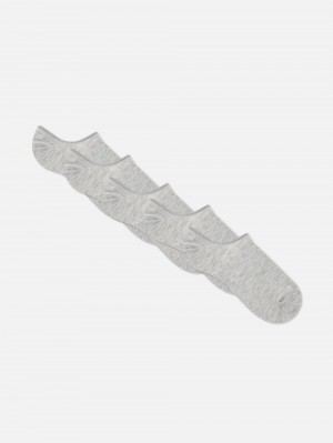 Men's Primark 5-Pack Footie Socks Gray | 5931-LRMWG