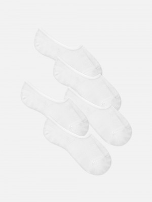 Men's Primark 5-Pack Invisible Mesh Socks White | 5647-IQZUM