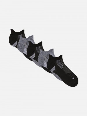 Men's Primark 5-Pack Multi Print Sneaker Liner Socks Black | 1360-STYKQ