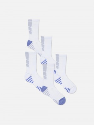 Men's Primark 5-Pack Performance Socks White | 8591-ZFGPE