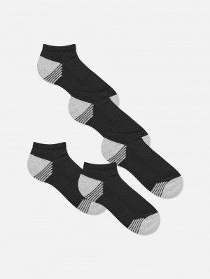 Men's Primark 5-Pack Trainer Socks Black | 0259-WDJXH