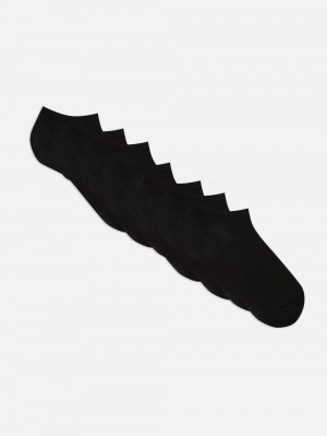 Women's Primark 7-Pack Sneaker Socks Black | 0619-GWDNT