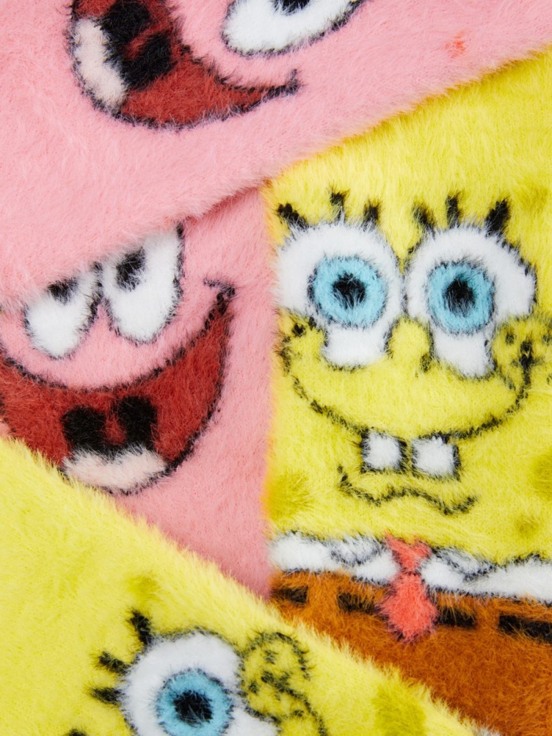 Women's Primark 2-Pack SpongeBob Square Pants Fleece Socks Yellow | 0792-PAIOB